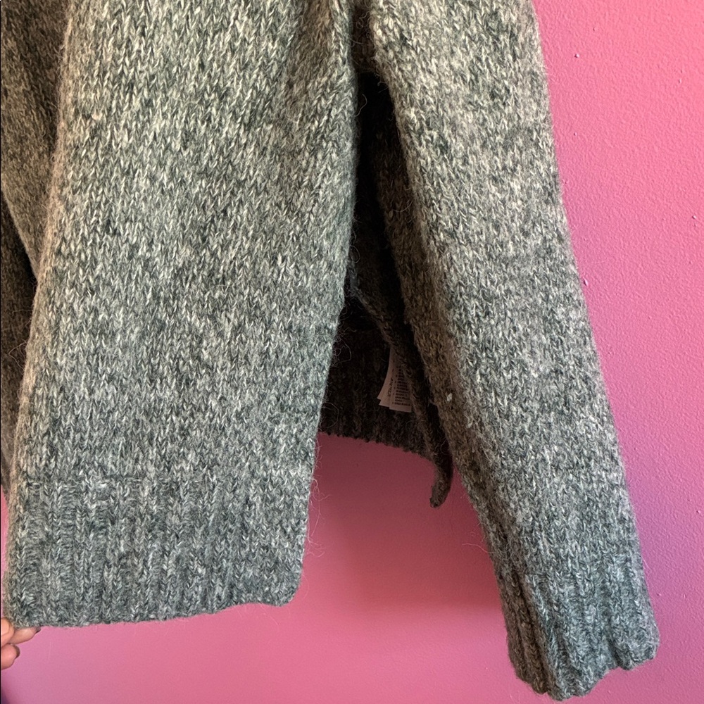 COS Green Heathered Cowl Neck Sweater - Picture 12 of 14